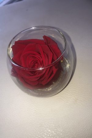 Rose stabilisée en verrine – Sky Sea Land Flowers, fleuriste Cagnes-sur-Mer