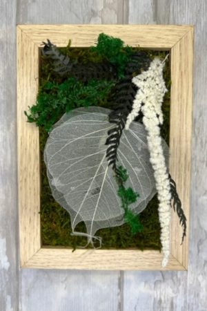 Petit tableau végétal feuille squelette 17x20 cm – Sky Sea Land Flowers, fleuriste Cagnes-sur-Mer